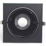 RAMES ALUMINUM RECESSED LUMENZ Black Single Square