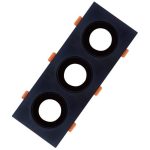 RAMES ALUMINUM RECESSED LUMENZ Black triple Square  240 mm*75mm