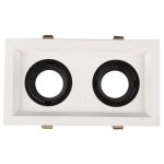 RAMES ALUMINUM RECESSED LUMENZ DOUBLE White& black Square