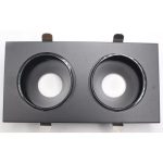 RAMES ALUMINUM RECESSED LUMENZ DOUBLE black Square
