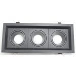 RAMES ALUMINUM RECESSED LUMENZ TRIPPLE Black Square