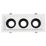 RAMES ALUMINUM RECESSED LUMENZ TRIPPLE White &Black Square