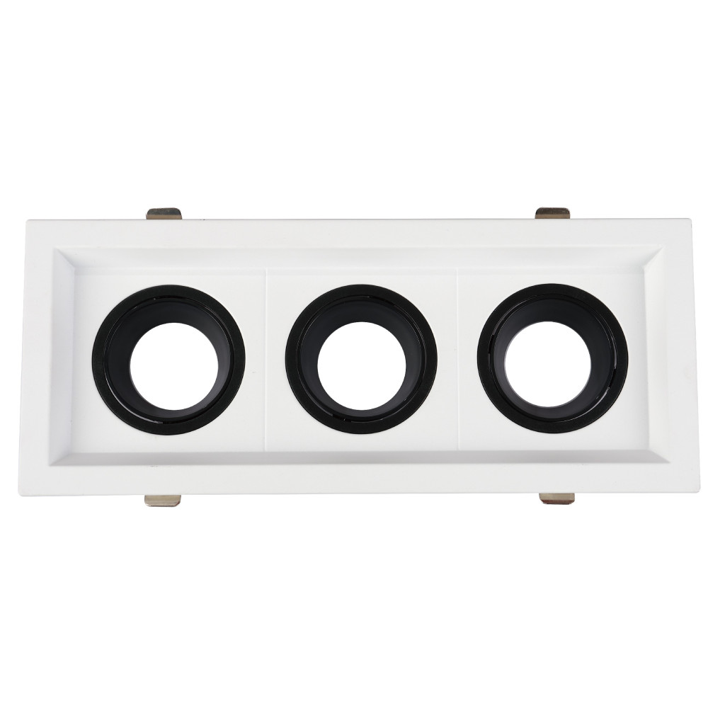 RAMES-ALUMINUM-RECESSED-LUMENZ-TRIPPLE-White-Black-Square-1000x1000-1.jpg RAMES ALUMINUM RECESSED LUMENZ TRIPPLE White &Black Square - Image 1