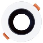 RAMES ALUMINUM RECESSED LUMENZ White& Black  Single ROUND-75 mm