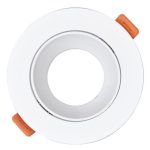 RAMES ALUMINUM RECESSED LUMENZ White Single ROUND-75 mm