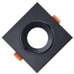 RAMES ALUMINUM RECESSED LUMENZ black Single Square  75mm