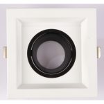 RAMES ALUMINUM RECESSED LUMENZ white&black Single Square  110mm