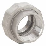 Union, 316 Stainless Steel, 1 1/2 in x 1 1/2 in Fitting Pipe Size, Female NPT x Female NPT