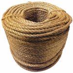 Manila All Purpose General Utility Rope, Manila, 600 ft, 3/8 in dia.