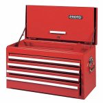 Top Chest, 27 inch Length, 15 inch Height, Depth 12 inch, 4 Drawer, Red