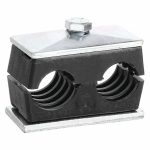 PIPE SYSTEMS, Tube Clamp Kit, Weld Plate, Zinc-Plated