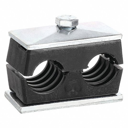 Su8izemlDKVR.jpg PIPE SYSTEMS, Tube Clamp Kit, Weld Plate, Zinc-Plated - Image 1