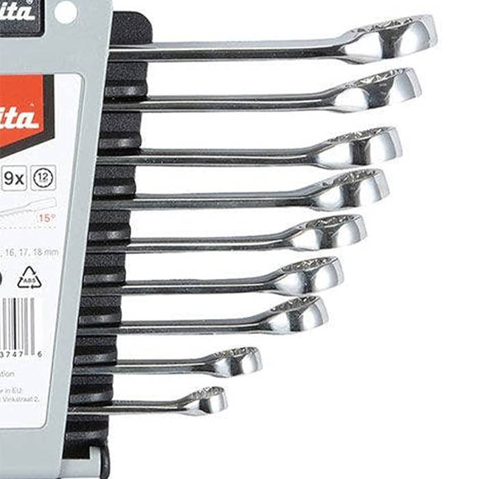 T54pa6Awnzxe.jpg Open-End Combination Wrench Set, 9 pieces, Size 8 -18mm - Image 1