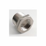 Hex Reducing Bushing: 1 1/2Inch x 1Inch Fitting Pipe Size, 316 Stainless Steel, Male NPT x Female NPT - Image 2