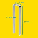 Narrow Crown Gun Staples, Leg Length 30 mm, No.90, 3000 Pieces, Galvanized - Image 3