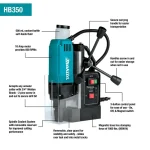 Magnetic Drill Machine, Max. Drilling Capacity 35mm, 1050W, 850rpm, 11.6kg