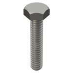 1/4Inch-20, Hex Head Cap Screw, 1 1/4Inch Fastener Length B7, Steel, PK 10