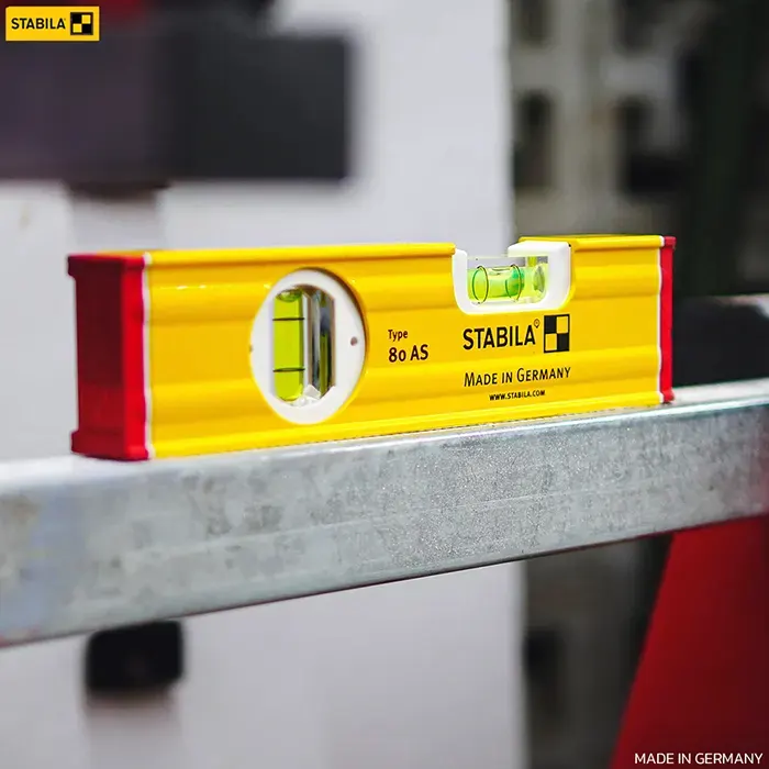 W9CtozfAnZQ7.webp Spirit Level 20cm, 2 Vials, Type 80 AS, Made In Germany - Image 1