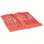 Needle File Set, 12 Pieces, Barrette/Equaling/Half Round/Knife/Rectangular/Round/Square/Triangular, 5 1/2 inch Length - Image 2