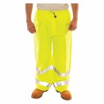 High Visibility Rain Pants, ANSI Class E, 4XL ( 58 in x 32 in ), Rain Pants, Green/Yellow - Image 4