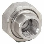 Union, 316 Stainless Steel, 3/4 in x 3/4 in Fitting Pipe Size, Female NPT x Female NPT, Class 3000