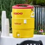 Water Cooler, 5 gal Cooler Capacity, Ice Retention Up to 2 days, Yellow - Image 3