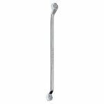 Box End Wrench, Alloy Steel, Chrome, Head Size 21 mm, 24 mm, Overall Length 13 1/2 in, 7.5 Degree