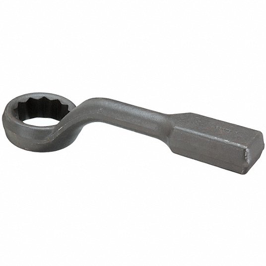 XZ82myDiarvF.jpg Striking Wrench, Alloy Steel, Black Oxide, Head Size 75 mm, Overall Length 16 inch, 45 Degree - Image 1