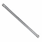 Silver, Socket Rail, Steel, 1 inch Overall Width, 17 inch Overall Depth, 1/4 inch Overall Height
