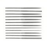 Needle File Set 12 Pieces, Barrette/Crossing/Equaling/Half Round/Knife/Rectangular/Round/Square/Triangular