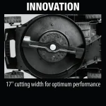 ⁦اله قص العشب اللاسلكية, 36 فولت, شفرة من نوع 2 سن, عرض القطع 17 بوصة, 18 كجم⁩ - الصورة ⁦2⁩