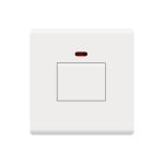 ZI 20A switch with neon Glossy White 30*88*86mm
