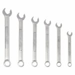 Combination Wrench Set, Alloy Steel, Satin, 6 Tools, 8 mm to 14 mm Range of Head Sizes