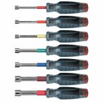 Hollow Shank Nut Driver Set, SAE, Molded, Number of Pieces 7