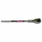 Hand Ratchet, Pear, Reversing, 19 1/2 inch Overall Lg, Chrome, 15° Min Arc Swing