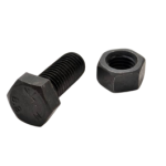 Black Hex Screws with Nuts (Diameter (mm): 18 - Length (mm): 60 - Size: 130 Pcs/Box)