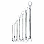 Box End Wrench Set, Alloy Steel, Chrome, Insulated No, Number of Tools 7, 3/8 inch to 1 1/8 inch