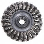 4 in Knotted Wire Wheel Brush, 0.014 in Wire Dia., 7/8 in Bristle Trim Length - Image 2