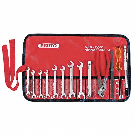 cWhIHQiXBsEy.jpg Open End Wrench Set, Alloy Steel, Satin, Number of Tools 13 - Image 1