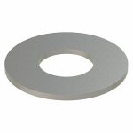 Stainless Steel Flat Washer, Plain Fastener Finish, Fits Bolt Sizes 1/2 in, Silver
