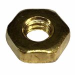 Hex Nut: Dia./Thread Size 8-32, Right Hand, Not Graded Brass, 100 Pcs