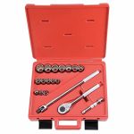 Socket Wrench Set, Socket Size Range 3/8 in to 1 1/4 inch, Drive Size 1/2 inch, Drive Type Hand
