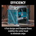 Wood Surface Planer Machine, Planning Width 12 inch, 1650 W, 28.1kg - Image 6