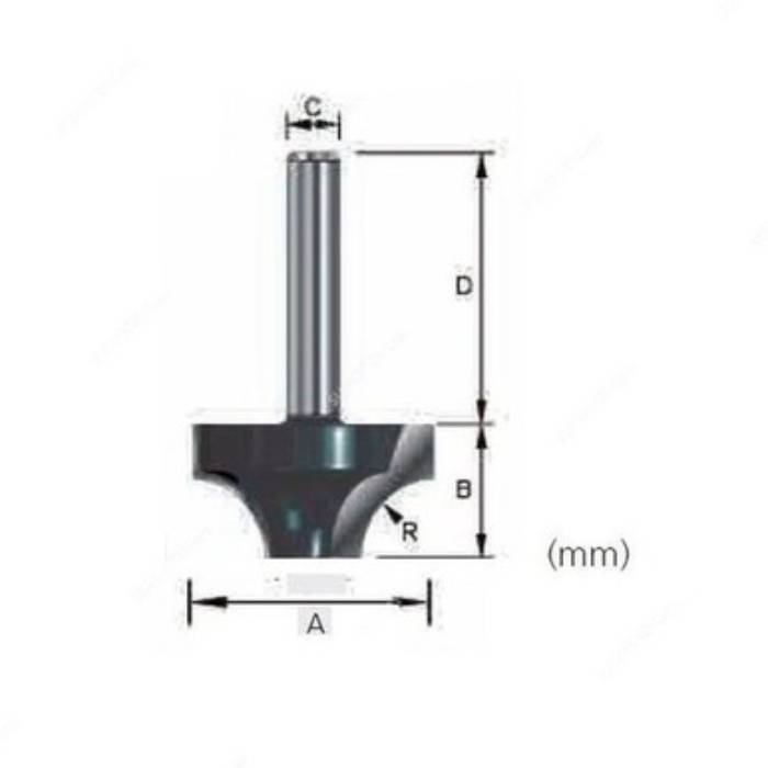 d_13889.jpg Router Bit - Pierce & Round Over Bit (Plunge Cutting), 8mm - Image 1