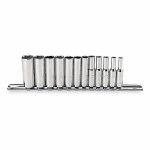 Socket Set, Socket Size Range 4 mm to 14 mm, Hand, Drive Size 1/4 inch, Metric, 6-Point