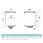 Electric Water Heater 80L Vertical SPARK HEAT - Saudi Ceramics