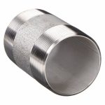 Nipple, 316 Stainless Steel, 3/4Inch Nominal Pipe Size, 2 1/2Inch Overall Lg, Threaded on Both Ends