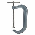 Regular Duty Forged Steel C-Clamp, 12 1/4 in Max. Opening, 6 5/16 in Throat Depth, Gray