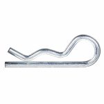 Cotter Pin, Hairpin, Steel, Zinc Plated, 1/8 in Pin Dia., 2 1/2 in Fastener Length, PK 25