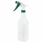 Trigger Spray Bottle, 32 oz, White, No Imprinting, Mist, Stream Dispensing Type, PK 3